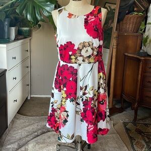 Roz & Ali vibrant floral dress, women’s size 14